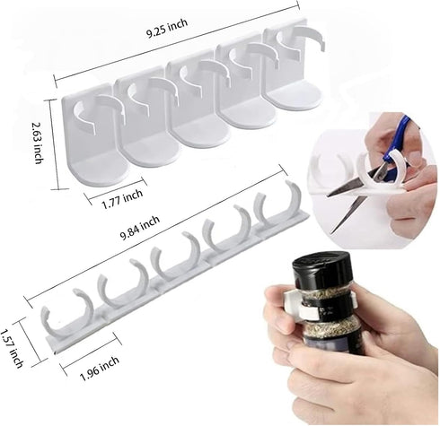Premium Spice Clips Kit 20pcs - Easy Install, Sturdy and Space-Saving,Suitable for Storing Seasoning Clips,Cosmetics Bottle Clips,Detachable plast...
