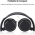 Over Ear Wired Headphones, Foldable Compact Earphones Lightweight Stereo HiFi Music Headsets Support TF Card Phones Laptops Recording Podcast Guit...