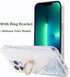 Glitter Case with Ring Holder Compatible with iPhone 13 Pro Glitter Case Clear Ring Holder Kickstand Soft TPU Rubber Bumper Bling Girly Women Cute...