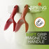 Spring Chef Red Magnetic Ice Scoop for Freezer Bin - Flexi-Plastic Ice Scoopers for Food with Soft Grip Handle - Popcorn Scoop - Kitchen Scoopers ...