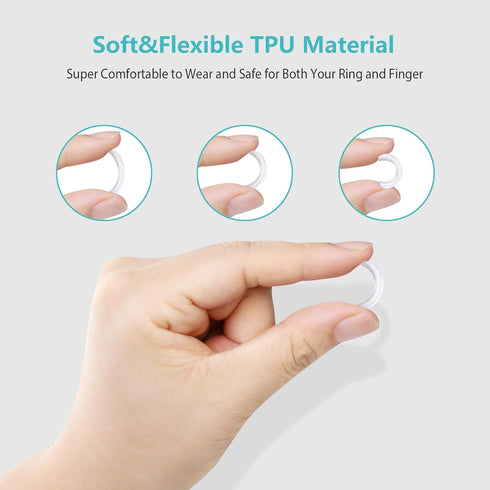 Feramox Invisible Ring Size Adjuster for Loose Rings Ring Adjuster Sizer Fit Any Rings Ring Guard Spacer (Clip-ON, 8 PCS)...