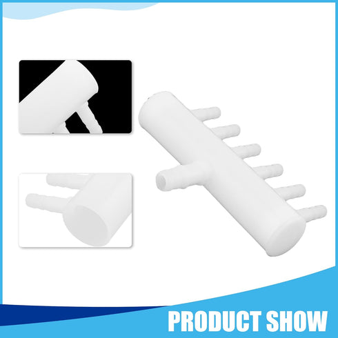 Air Control Valves, 6 Outlet Plastic Pond Pump Manifold Air Divider Valve for Aquarium Fish Tank, 0.22inch Dia (White)...