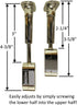 Desunia Adjustable Mid Hanger for Oval Closet Rod - Adjusts from 2 1/4" to 3" - Polished Chrome...