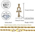 TOPGRILLZ Ankh Cross Necklace for Women Gold Cross Necklace for Men Rope Pendant Necklace Iced out 14K Gold Plated 24 Stainless Steel Chain Birthd...