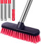Deck Scrub Brush with Long Handle - 54" Floor Scrub Brush, Adjustable Long Handled Shower Cleaning Brush Garage Floor Scrub Brush for Cleaning Bat...