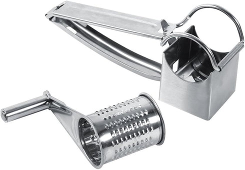 Cheese Grater, Multipurpose Stylish Design Kitchen Stainless Steel Rotary Cheese Grater Shred Tool...
