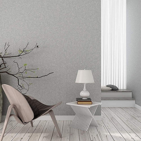 Silver Grey Wallpaper Embossed Self Adhesive Peel and Stick Wallpaper 11.8" X 78.7" Removable Home Decoration Vinyl Cabinet Countertops Furniture ...