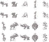 PH PandaHall 10 Style Animals Charms, 30pcs Antique Silver Tibetan Alloy Giraffe Unicorn Cat Charms Pendant Beads Charms for DIY Bracelet Necklace...