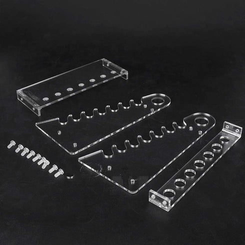 Pipette Rack, Organic Glass Trapezoid Pipette Supporting Holder Pipette Bracket with 1.5cm Hole...