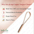 HealthAndYoga™ qLoop Copper Tongue Cleaner – Easy One Hand Use – Larger Surface Coverage – Ayurvedic Copper Health for Fresh Breath and Total Oral...