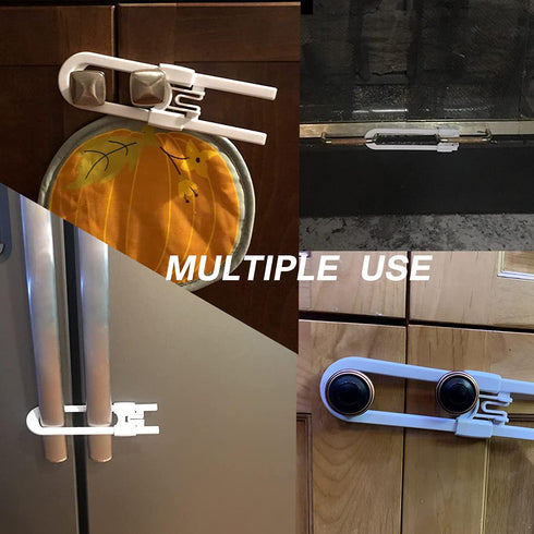 Cabinet Locks Child Safety, Sliding Baby Proofing Safety Locks for Cabinets, 4 Packs U Shaped Childproof Cabinet Latch for Kitchen Bathroom Knobs,...