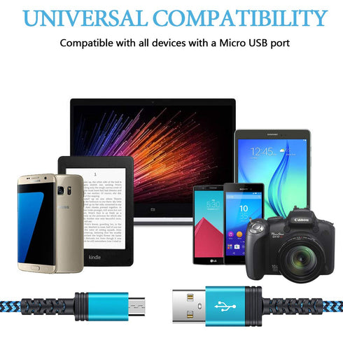 AILKIN Micro USB Cable 6ft Long, Best Replacement USB to Micro-USB Android Cord Fast Charging for Kindle Fire Tablets and Kindle E-Readers [Newest...