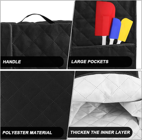 CALIDAKA Kitchen Blender Dust Cover, Blender Covers Compatible with Most Blender, with 2 Hooks, Polyester Dust Proof Stain Resistant Blender Cover...