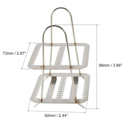 uxcell Microscope Slides Rack 26 Positions Stainless Steel Staining Rack Silver Tone for Research Experiments...