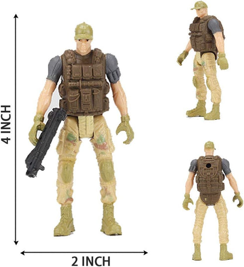 14 Pack Army Men and SWAT Team Soldiers Action Figures,Soldiers Action Figures Playset with 14 Design Military Weapons Accessories, for Kids Child...