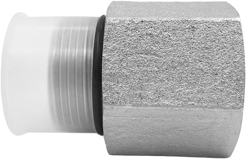 (2-PACK) 6405-08-04-O Hydraulic Adapter Fitting 3/4"-16UNF Male SAE O-Ring Boss × 1/4"-18 NPTF Female Pipe Straight Carbon Steel...