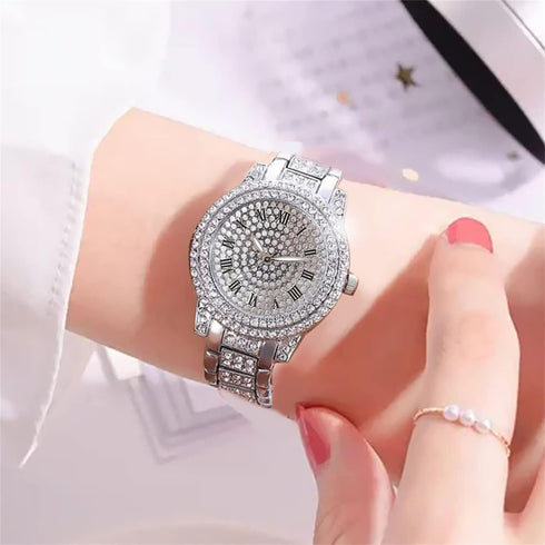 CdyBox 3Pack Ladies Diamond Watch Luxury Rhinestone Bracelet Quartz Analog Watches Set Wristwatch for Women...