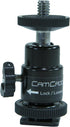 Cam Caddie® 360° Metal / Steel Mini Ball Head with Lock and Hot Shoe Adapter - Most Versatile Ball Head available with All 3 Mounting Options: Fla...