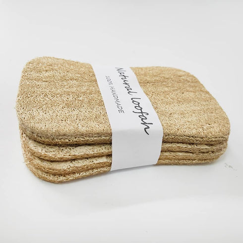 Natural Waist Shape Organic Cellulose Loofah Pad Kitchen Cleaning Dish Loofah Sponge Pad (5, 4.75x3.15)...