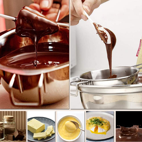 Double Boiler Stainless Steel Pot for Melting Chocolate, Candy and Candle Making (18/8 Steel, 2 Cup Capacity, 480ML)...