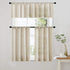 MRTREES Sheer Tier Curtains Beige Kitchen 36 inches Long Bathroom Short Curtains Sheers Transparent Voile Half Window Treatments Rod Pocket Light ...