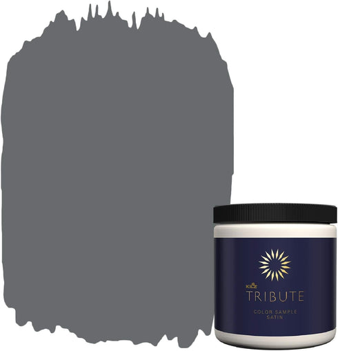 KILZ TRIBUTE Paint & Primer, Interior, Color Sample, Motor Gray, 8 Ounces...