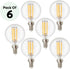 Dimmable G16.5 Bulbs 5.5W Equivalent to 60 Watt Filament Bulb for Home Room Spaces, E12 Edison LED Light Bulbs 500 Lumens Emit Warm White 3000K fo...