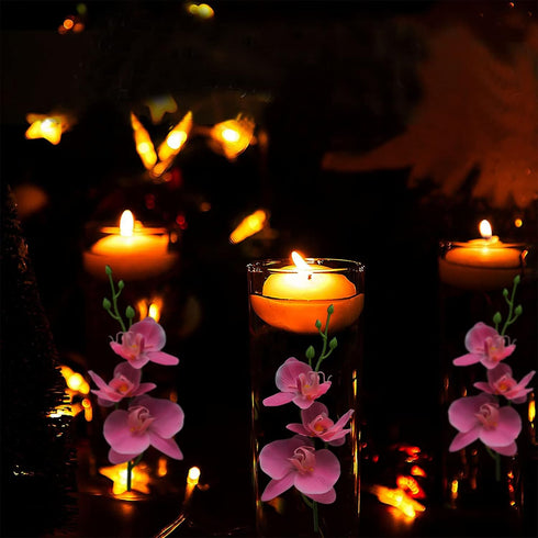 ARDUX (12 Pieces) Artificial Flowers for Floating Candles Mini Artificial Orchid Flower Vase Fillers for Wedding Dinning Table Party Home Bar Rest...