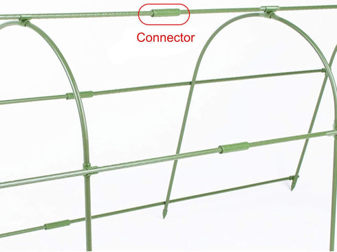 6 PCS 0.43" Garden Plant Stakes Support Connectors Pipe Straight Climbing Rattan Trellis Greenhouse Frame Sturdy Plastic Pillar Suitable Accessori...