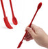 4 Pieces Mini Silicone Spatula Set, Small Rubber Spatula for Makeup, Thin Jar Scraper for Kitchen(4, BLACK)...