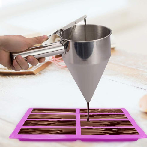 Palksky (2 Pcs) 8 Cavity Rectangle Granola Bar Silicone Mold/Nutrition/Cereal Bar Molds Energy Bar Maker for Chocolate Truffles Ganache Bread Brow...