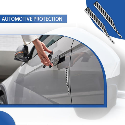 4Pcs Car Rearview Mirror Anti-Collision Scraping Strip, Anti-Rub Anti-Scratch Trim Sticker, Carbon Fiber Rearview Mirror Crash Protector, Universa...