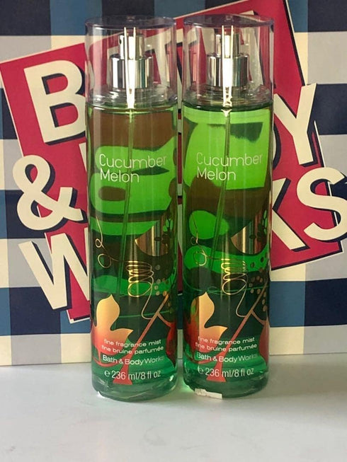 Bath and Body Works Cucumber Melon Fine Fragrance Mists Pack Of 2 8 oz. Bottles (Cucumber Melon)...