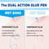 Zig MSB10M1P Memory System Two Way Glue Pen, Carded, Squeeze and Roll...
