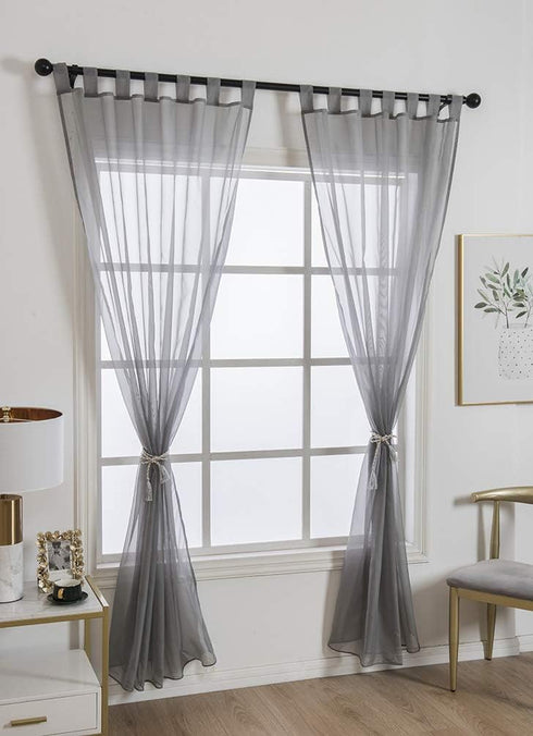 ZebraSmile 1 Panel Tab Top Curtains for Bedroom Sheer Drapery Semi Sheer Curtain Sheer Drape Curtains for Living Room Semi Sheer Curtain Kitchen S...
