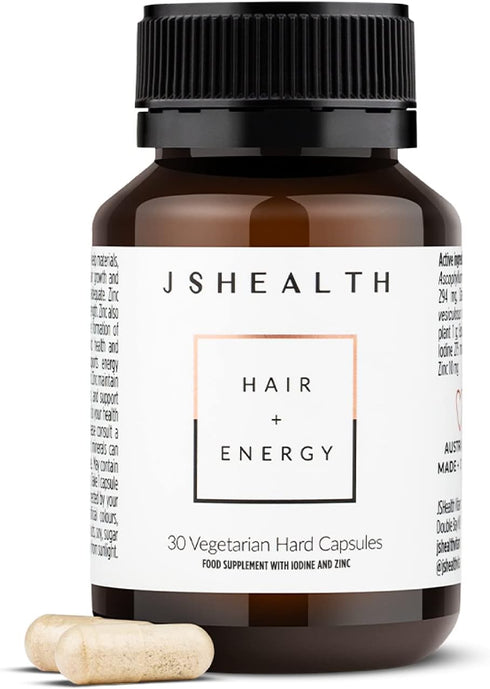 JSHealth Vitamins Hair and Energy Formula Hair Growth Vitamins | Hair Vitamins for Women and Men | Zinc and Iodine Hair Supplements for Hair Growt...