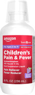Amazon Basic Care Children's Pain and Fever, Acetaminophen 160 mg per 5 mL Oral Suspension, Grape Flavor, 8 fl oz...