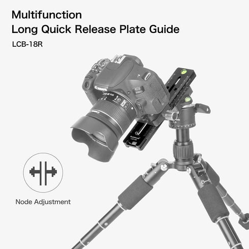koolehaoda 180mm Quick Release Plate Rail Nodal Slide Dual Dovetail Plate with Bubble Level Compatible Arca-Swiss...
