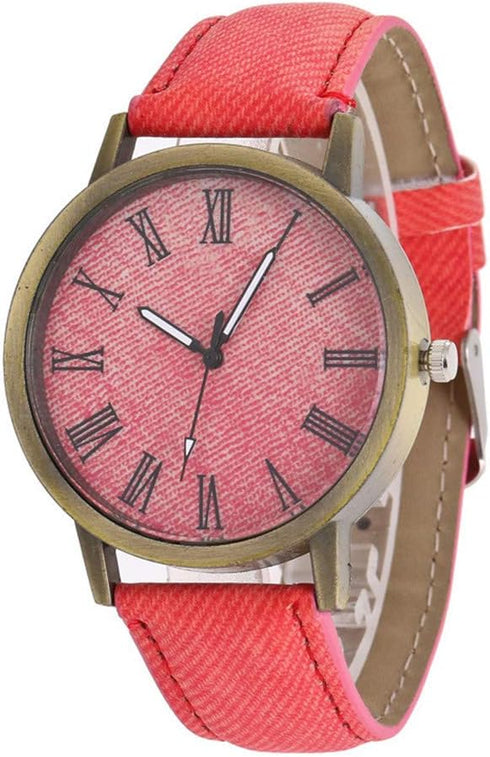 CdyBox 6 PCS Men Women Watch Simple Round Analog Quartz Wristwatches Business Watches Gifts...