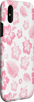 iPhone X/XS Pink Hibiscus Soft Girl Coquette Beach Tropical Floral y2k Case...