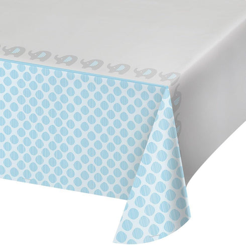 Creative Converting All Over Print Plastic Tablecover, 54 x 102, Little Peanut Boy (3-Pack)...