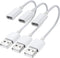 USB C Female to USB Male Adapter (3-Pack),Type C to USB A Charger Cable Adapter,Compatible with iPhone 15 14 Pro 13 12 11 Plus Max,iPad,Samsung Ga...