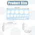Circle Template, 3 PCS Geometry Set Stencils Circle Stencil Scale Ruler Drafting Tools Clear Ruler Set Squares Small Ruler Circle Drawing Tool for...