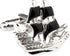 Boat Sailing Ship Sailboat Pair Cufflinks in a Presentation Gift Box & Polishing Cloth...