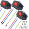 3Pcs AC 10A 15A 250V Rocker Switch Power Socket Inlet Module Plug, 3 Pin IEC320 C14 10A Male Power Switch with 6Pcs Mounting Screws,9Pcs 18 AWG Ex...