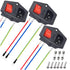 3Pcs AC 10A 15A 250V Rocker Switch Power Socket Inlet Module Plug, 3 Pin IEC320 C14 10A Male Power Switch with 6Pcs Mounting Screws,9Pcs 18 AWG Ex...