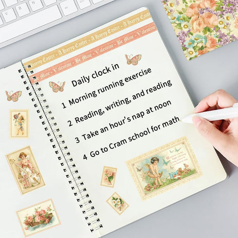 6x6” 160gsm cardstock Single Sided Scrapbooking 24 Paper Pad vintage decoupage scrapbook kit patterned paper junk journal supplies journaling supp...