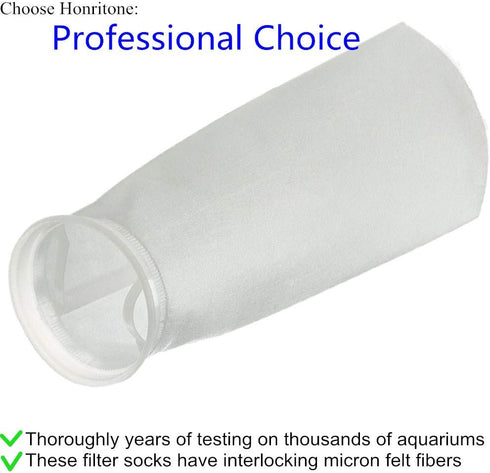 7 Inch Ring by 18 Inch Long Filter Sock Bags 1 Micron, 5 Micron, 50 Micron, 100 Micron - Aquarium Felt Fabric Sump Filter Bag - 1 Pack (100 Micron...
