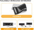 Wireless Silicone Keyboard Foldable Rollup Flexible Keyboard Full Size 107 Keys with Number Pad Waterproof/Dustproof Typing Soft Touch Portable Tr...