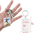 30 PCS Photo Insert Keychains, Acrylic Clear Blank Keyrings Picture Frame Keyring with Split Ring for Personalised Custom and Passport Photo Size,...